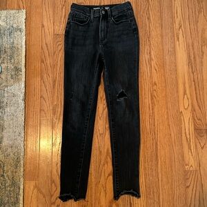 Old Navy Girls Size 12 Black Denim Rockstar Jeggings